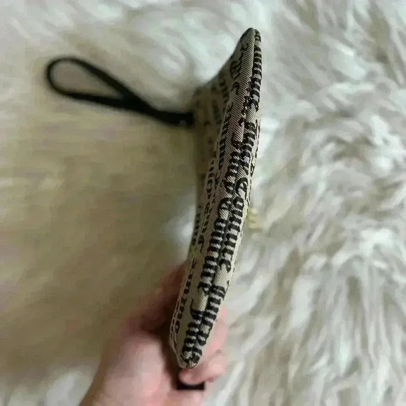 Juicy Couture Wristlet and Cardholder Set | Designer Logo Clutch Bag Gold Charm - Picture 10 of 12